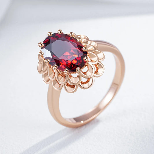FIRE RED ZIRCON RING