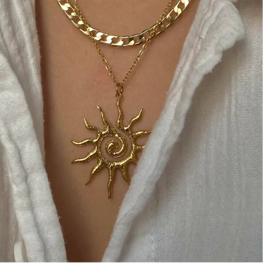 SPIRAL SOL GOLD NECKLACE