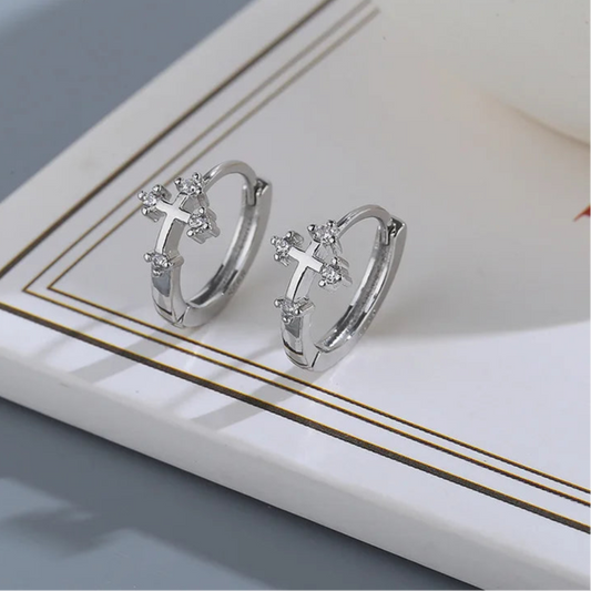 CHRISTINE'S FAITH HOOP EARRINGS
