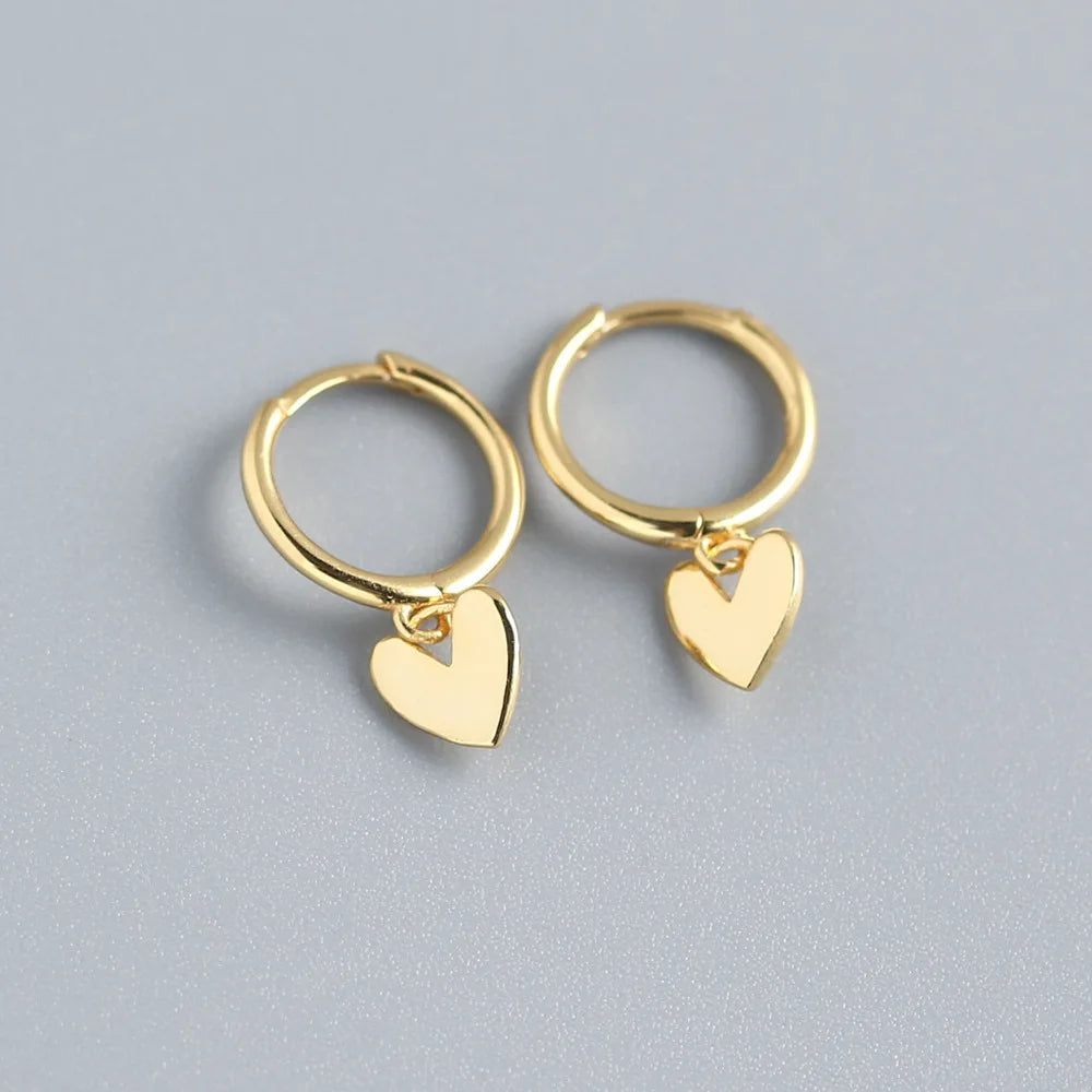 BONDARA HEART HOOP EARRINGS