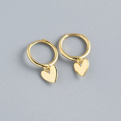 BONDARA HEART HOOP EARRINGS