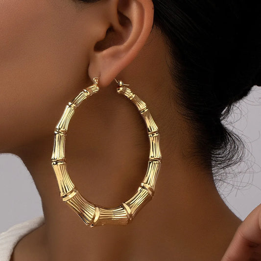 DORE BAMBOO HOOP EARRINGS