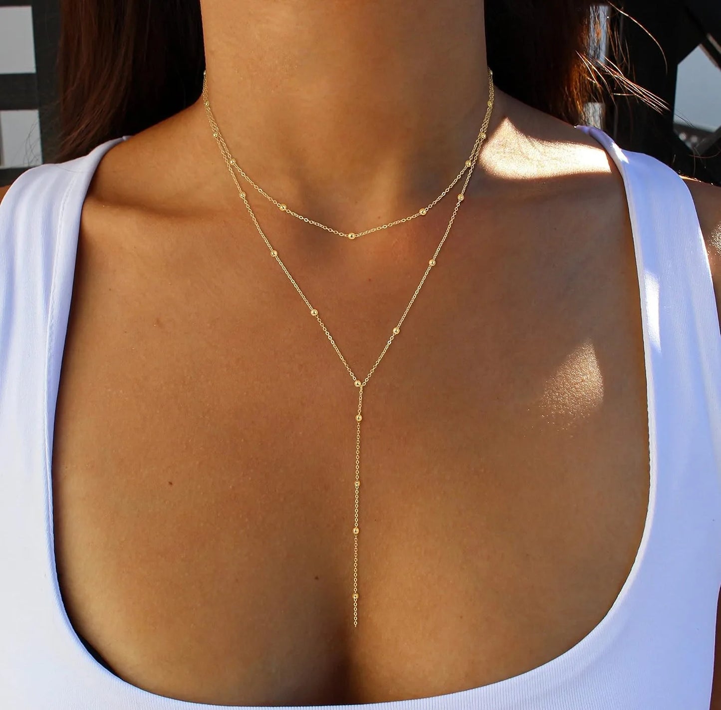 LEVINE LARIAT DROP NECKLACE