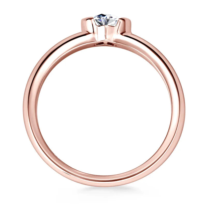 PROMETTRE MOISSANITE HEART RING
