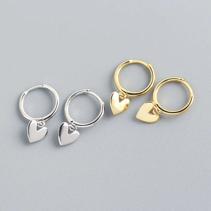 BONDARA HEART HOOP EARRINGS