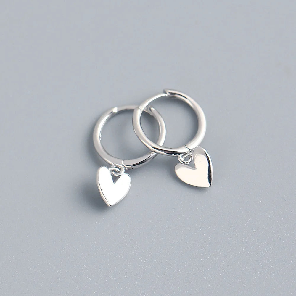 BONDARA HEART HOOP EARRINGS