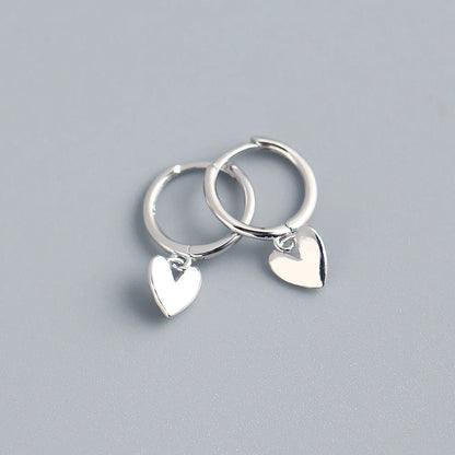 BONDARA HEART HOOP EARRINGS
