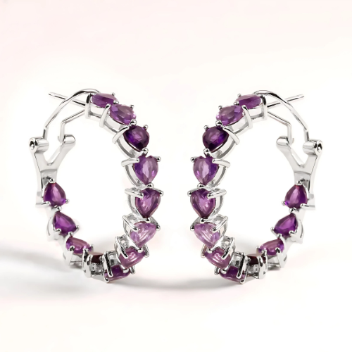 DE LUXE - AMOUR VIOLET AMETHYST EARRINGS